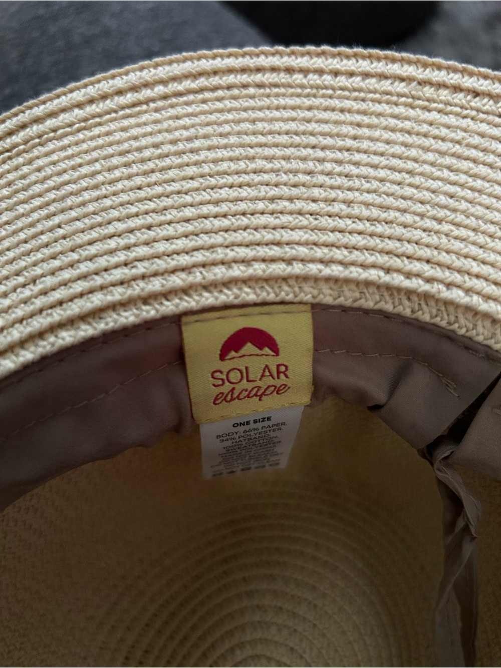 Classic Solar Eclipse Straw Fedora Hat with black Band - Picture 3 of 4